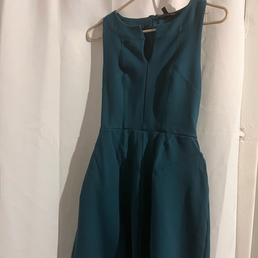 Victoria's Secret Blue Midi Dress with Sleeveless Halter Neckline for Night Out